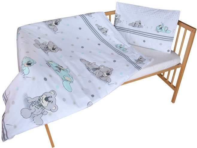 Gyerek ágyneműhuzat New Baby 2 részes ágyneműhuzat 90/120 cm szürke
