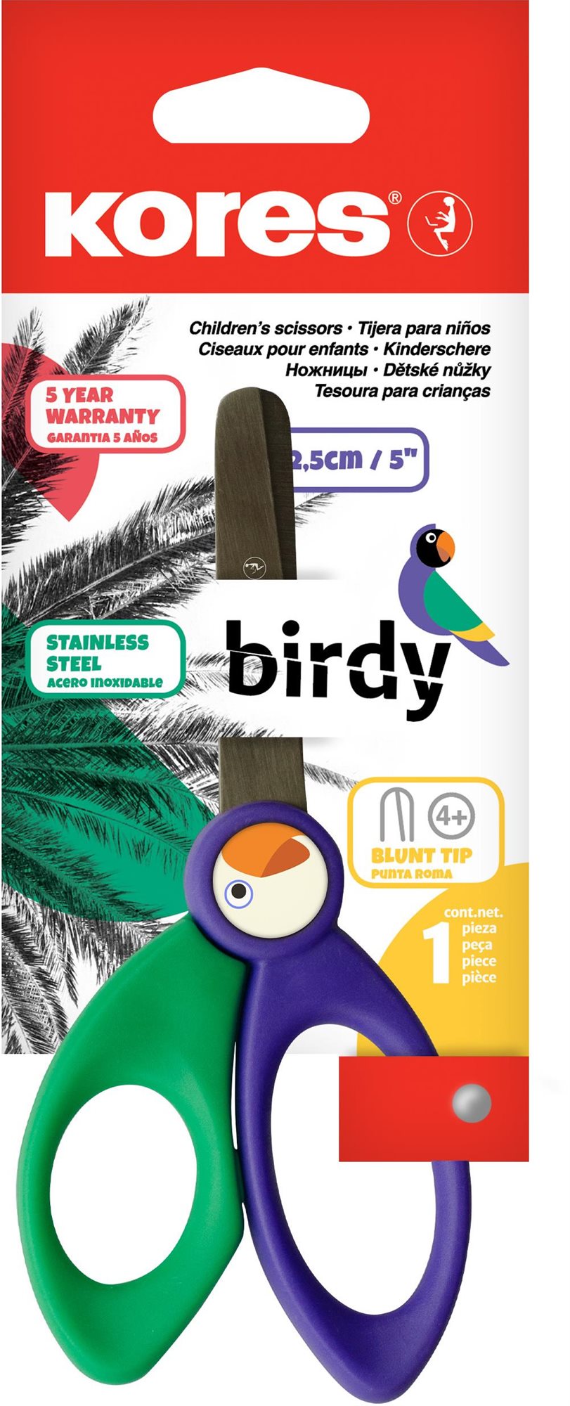 Gyerekolló KORES Birdy 12