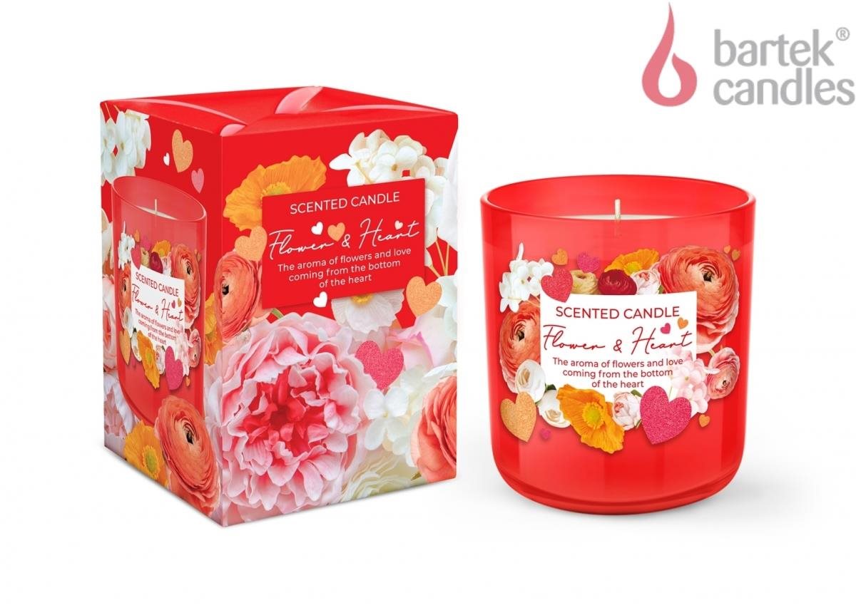 Gyertya BARTEK CANDLES Flower Hearts 150 g