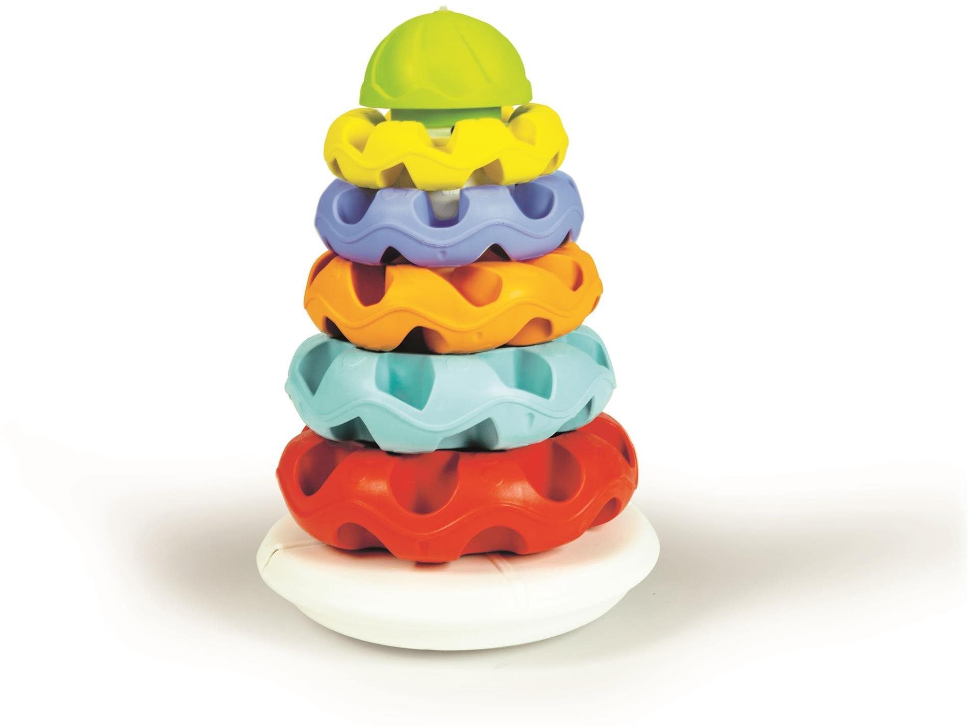 Karika toronyépítő Clementoni STACKING RINGS Gyűrűpiramis