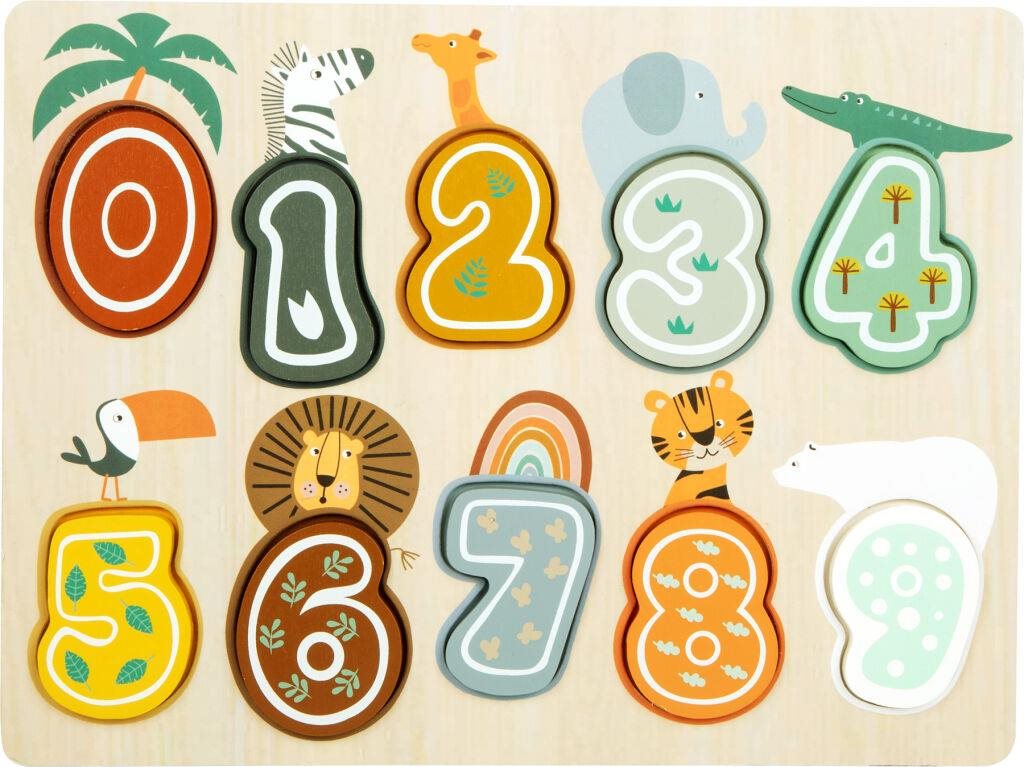 Kirakós játék Small Foot Formaillesztő számos puzzle Szafari