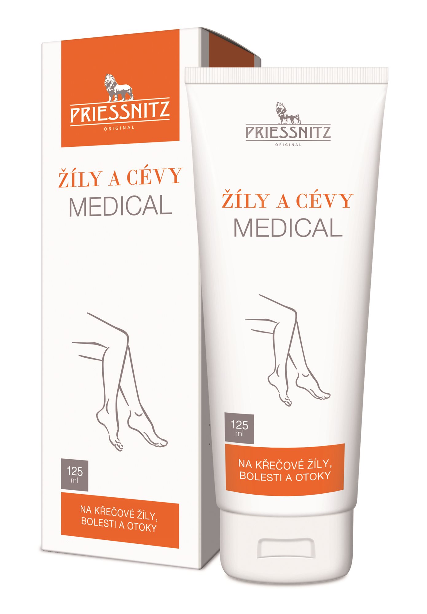 Lábkrém Priessnitz Vénák és erek MEDICAL 125 ml