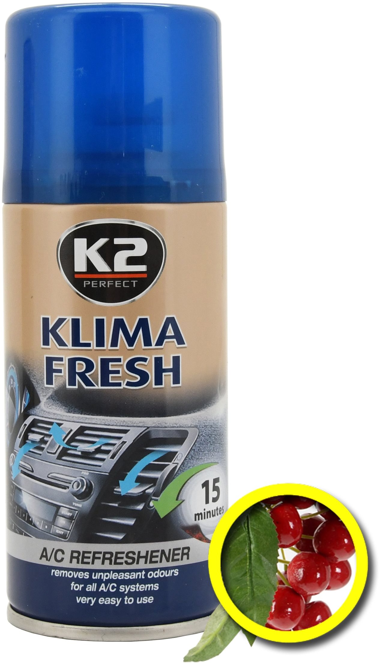 Légkondicionáló tisztító K2 KLIMA FRESH CHERRY 150 ml
