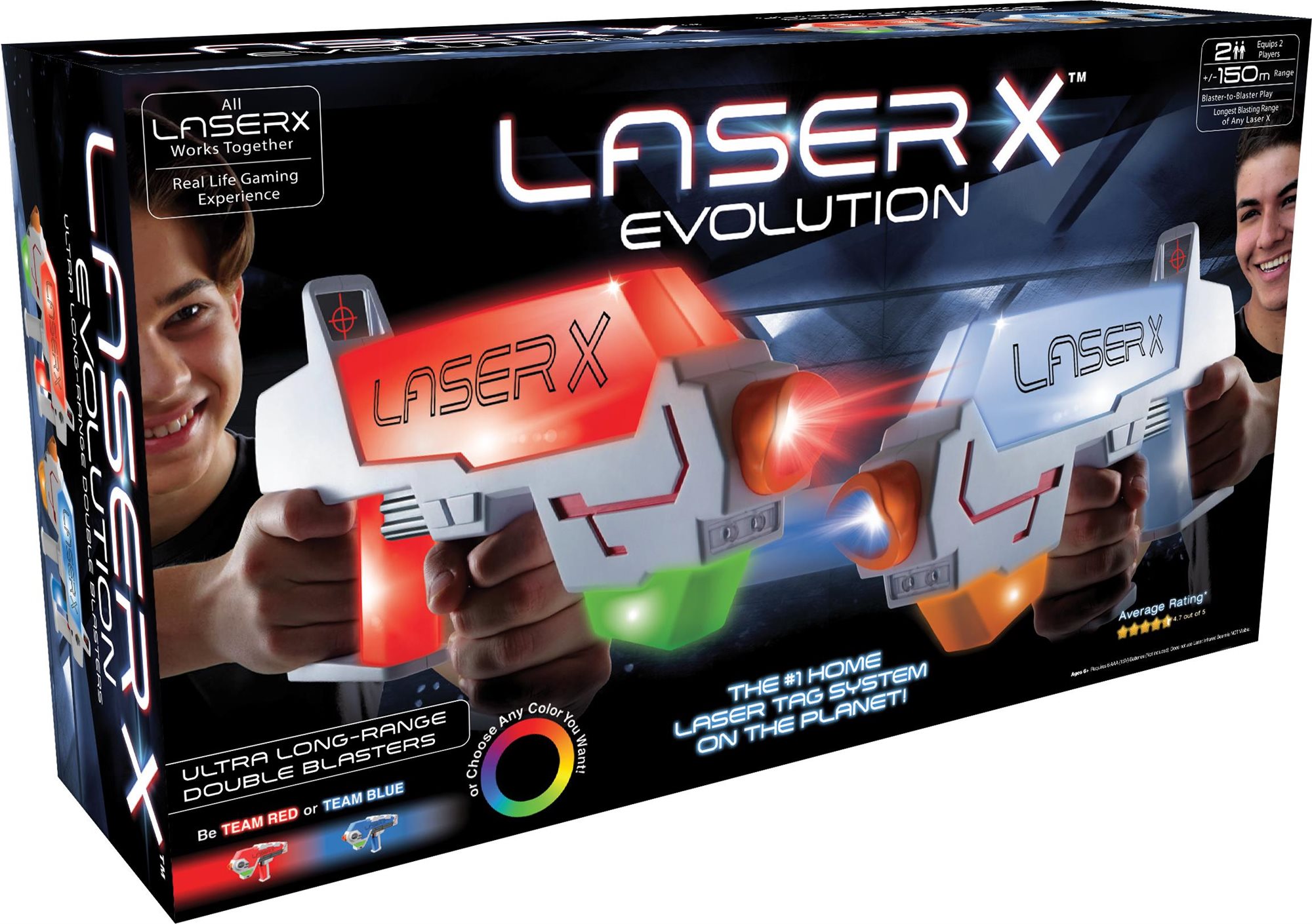 Lézerpisztoly Laser X Long Range Evolution Szett 2 játékos számára - 150 méteres hatótávolság
