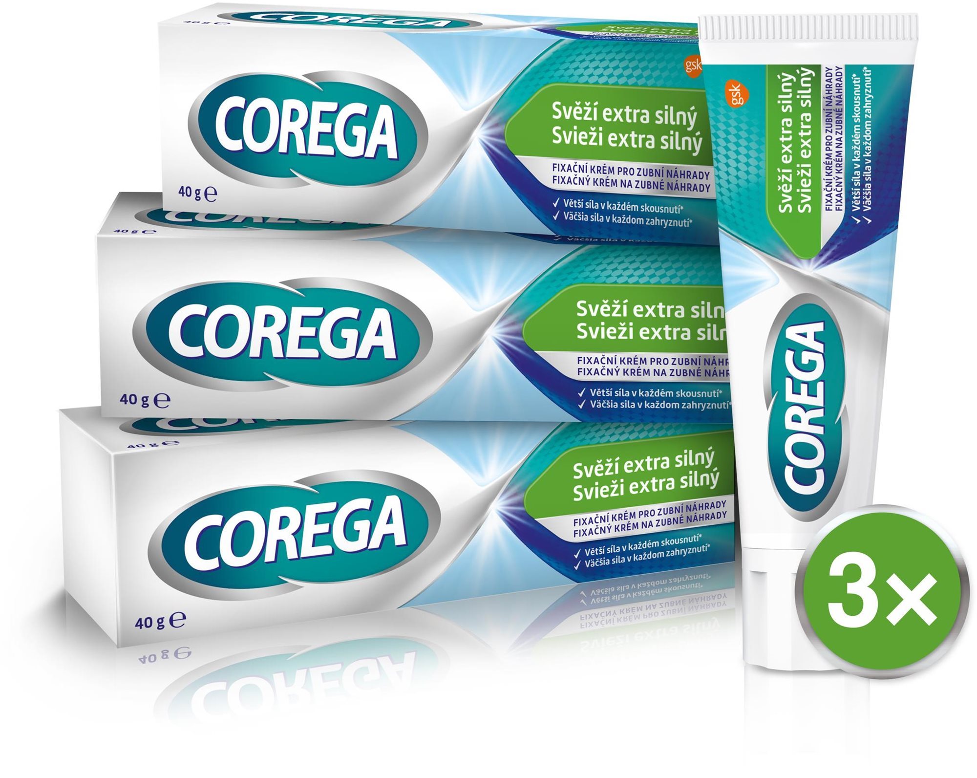 Műfogsor ragasztó COREGA OM műfogsorhoz