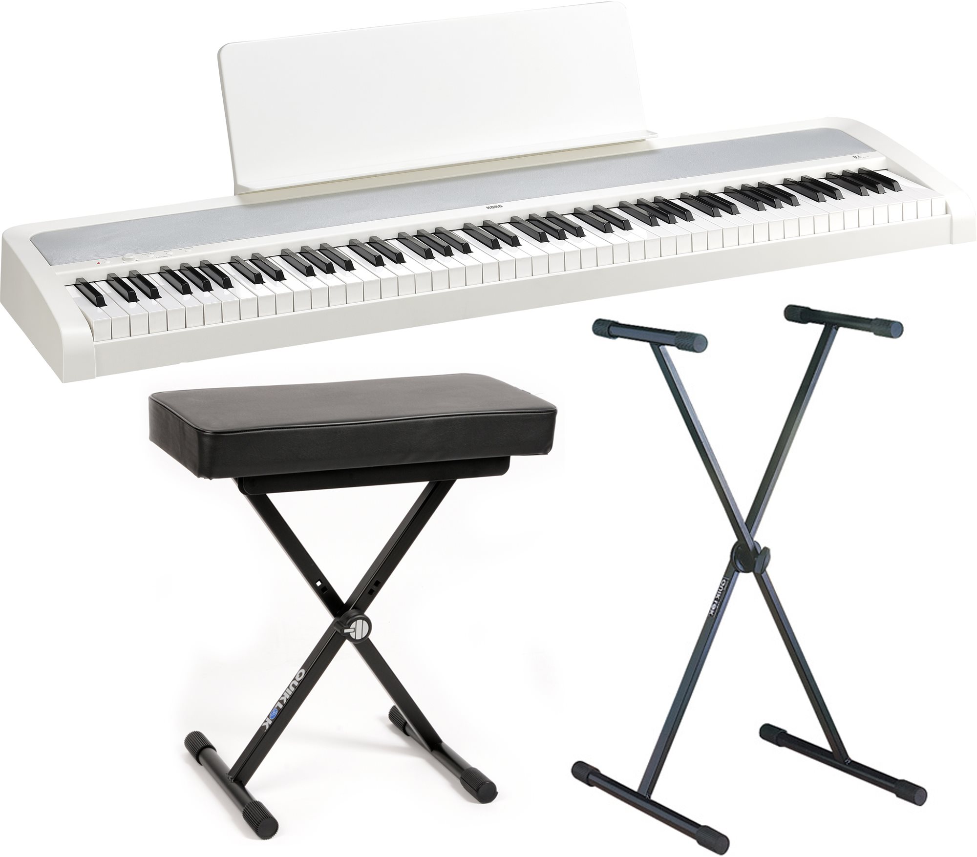 Szett KORG B2 WH + QUIK LOK T10 + QUIK LOK BX-8