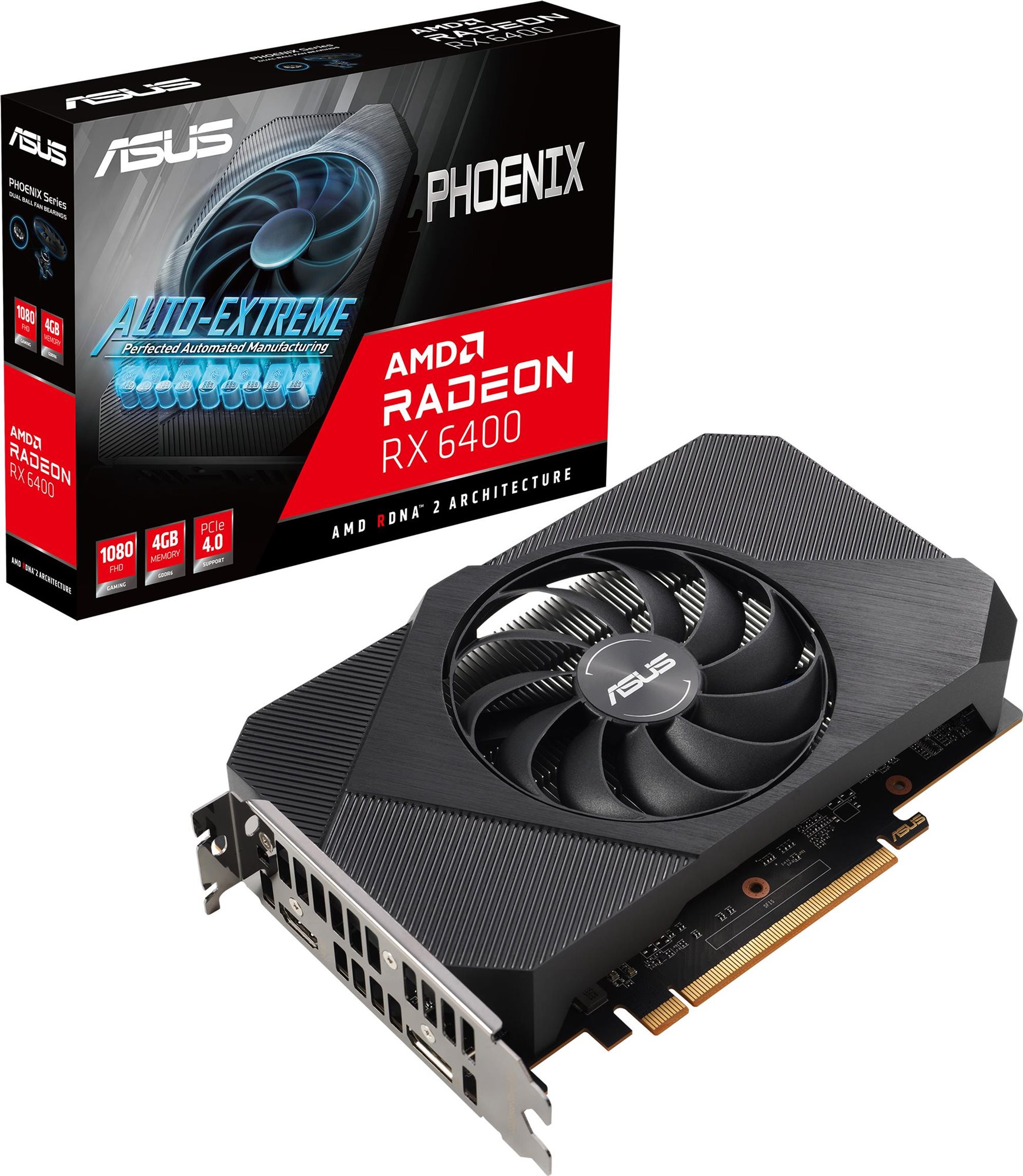 Videókártya ASUS PHOENIX Radeon RX 6400 4G