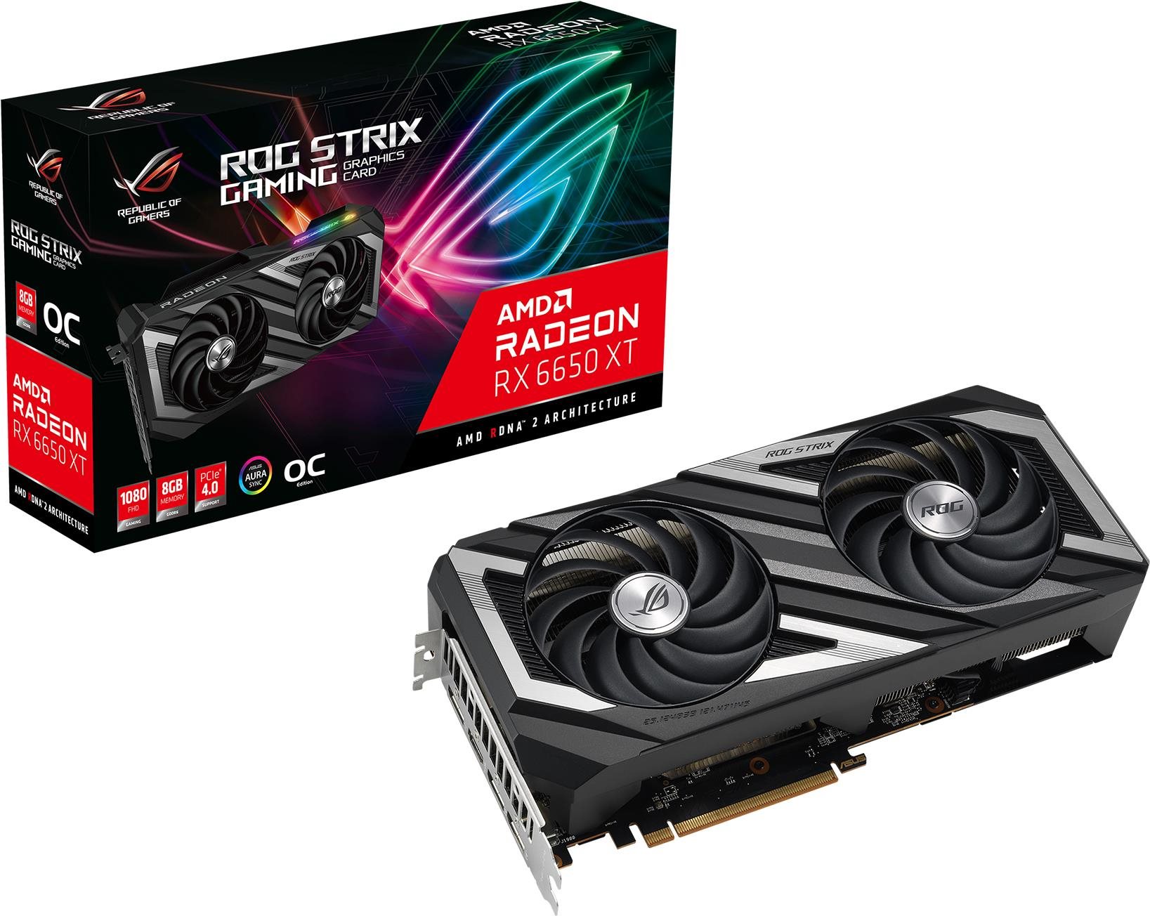 Videókártya ASUS ROG STRIX Radeon RX 6650 XT O8G GAMING