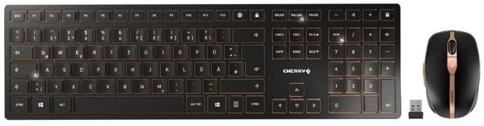 Billentyűzet+egér szett CHERRY DW 9000 SLIM fekete - UK