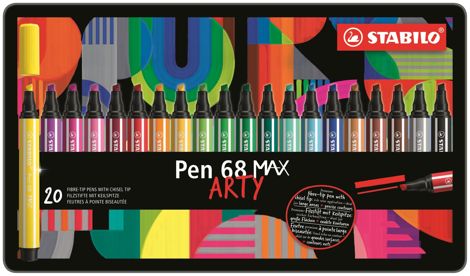 Filctoll STABILO Pen 68 MAX - ARTY - 20 db