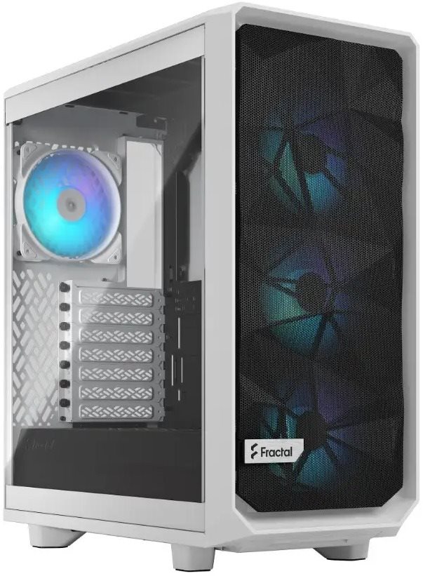 Számítógépház Fractal Design Meshify 2 Compact RGB White TG Clear Tint