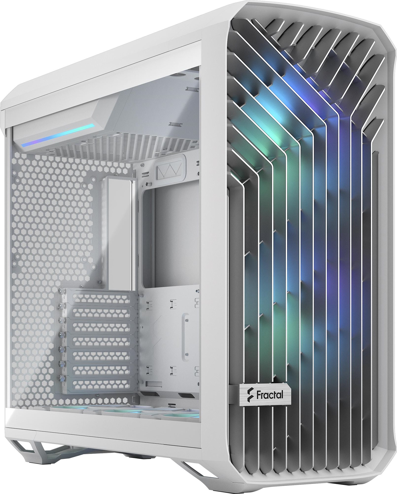 Számítógépház Fractal Design Torrent White RGB TG Clear Tint