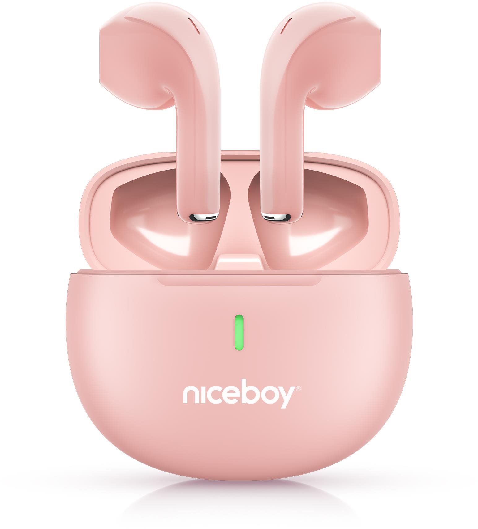 Vezeték nélküli fül-/fejhallgató Niceboy HIVE Beans Pop Pink
