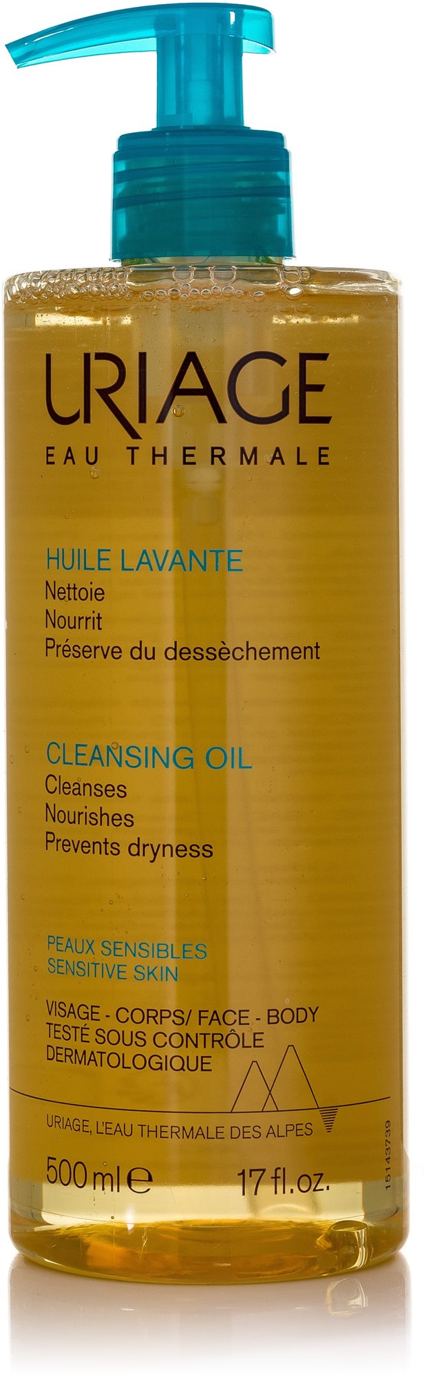 Arcápoló olaj URIAGE Cleansing Oil 500 ml