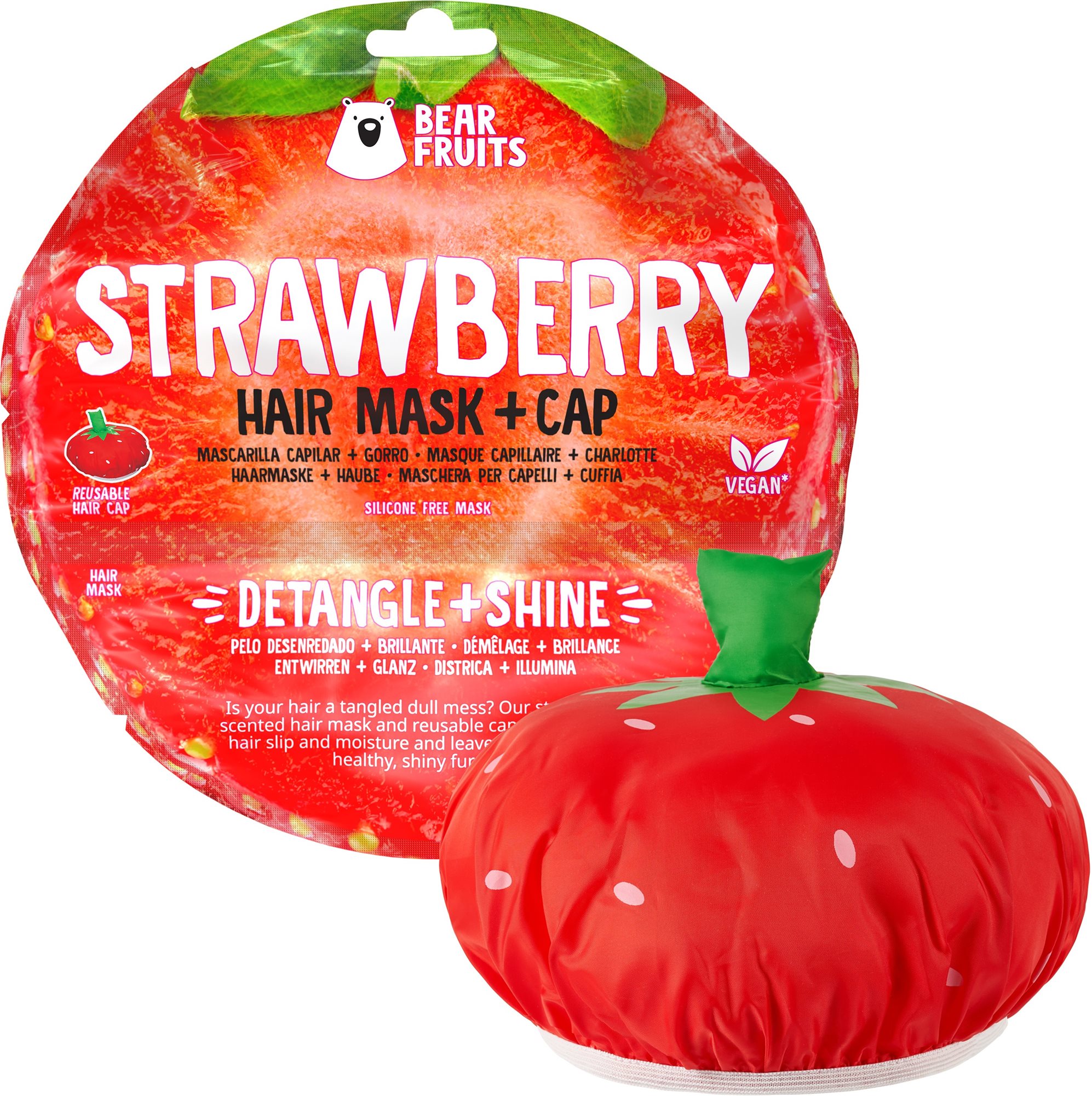 Hajpakolás BEAR FRUITS Strawberry Hair Mask 200 ml