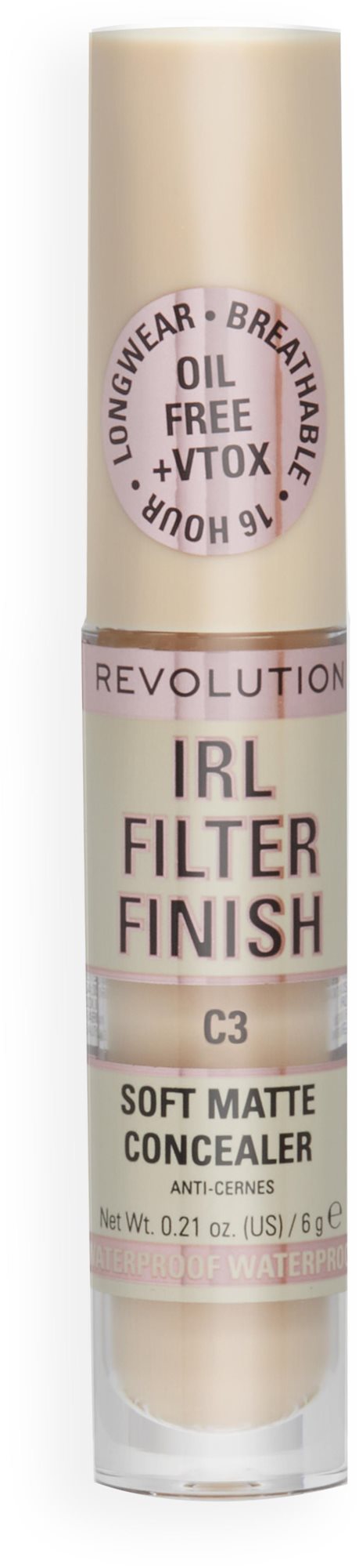 Korrektor REVOLUTION IRL Filter Finish Concealer C3 6 g