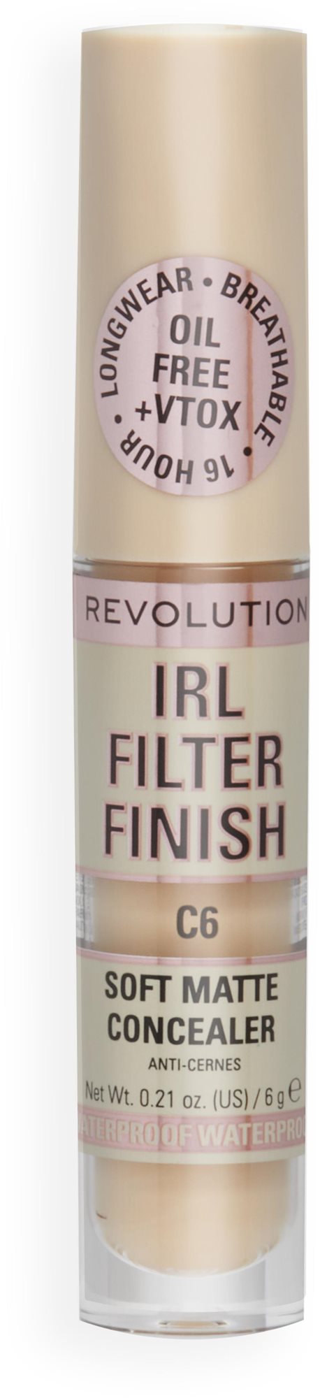 Korrektor REVOLUTION IRL Filter Finish Concealer C6 6 g