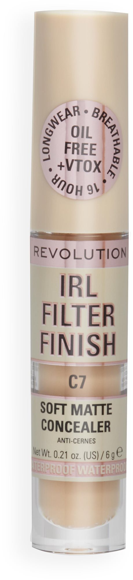 Korrektor REVOLUTION IRL Filter Finish Concealer C7 6 g
