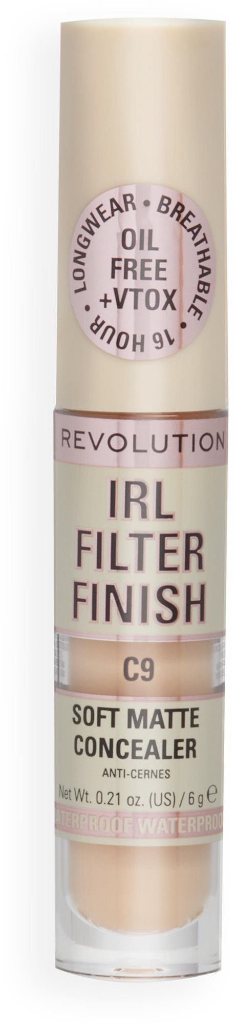 Korrektor REVOLUTION IRL Filter Finish Concealer C9 6 g