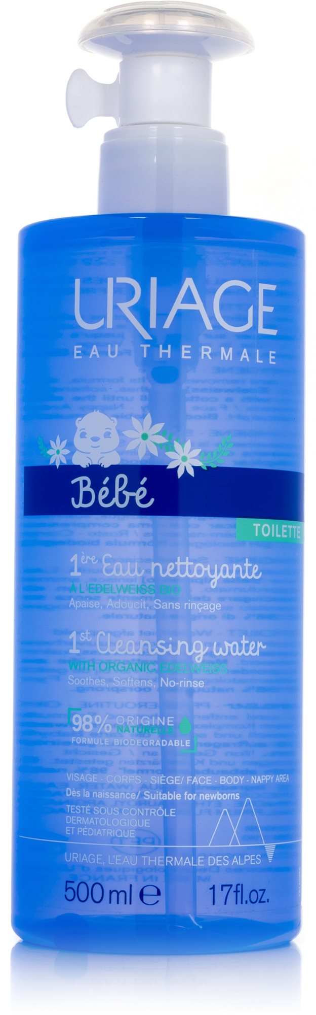 Tisztító krém URIAGE Bébé 1st Cleansing Water 500 ml