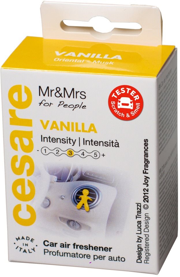 Autóillatosító Mr & Mrs FRAGRANCE Cesare Vanilla Box (Yellow) sárga színű