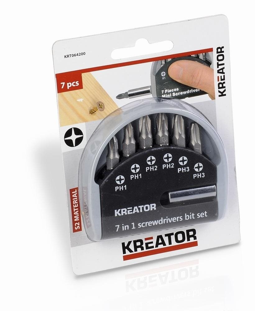 Bitfej készlet KRT064200 - Bit készlet 7 db PH
