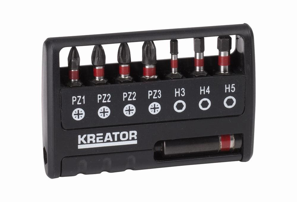 Bitfej készlet KRT064263 - Ütvecsapó bit készlet 8 db PZ/H