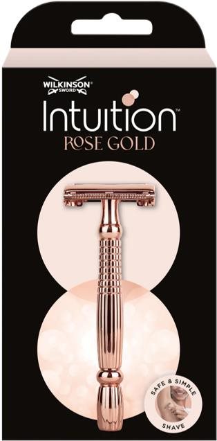 Női borotva WILKINSON Intuition Double Edge Rose Gold Razor Classic Női fém borotva + 10 penge