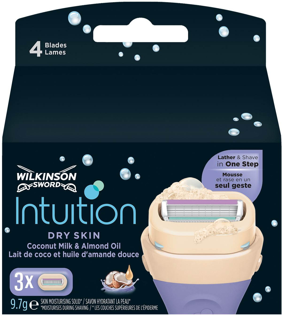 Női borotvabetét WILKINSON Intuition Dry Skin (3 db)