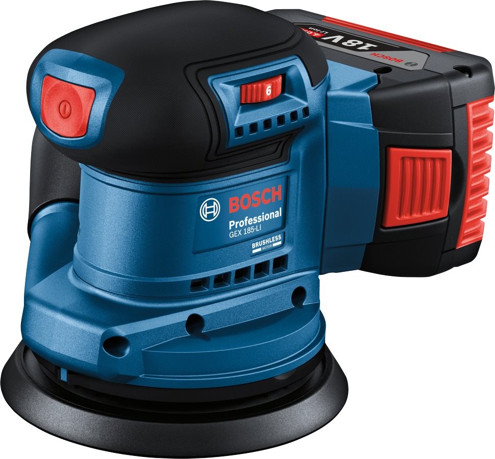 Rezgőcsiszoló Bosch GEX 185-Li 18V 1x4Ah + porzsák