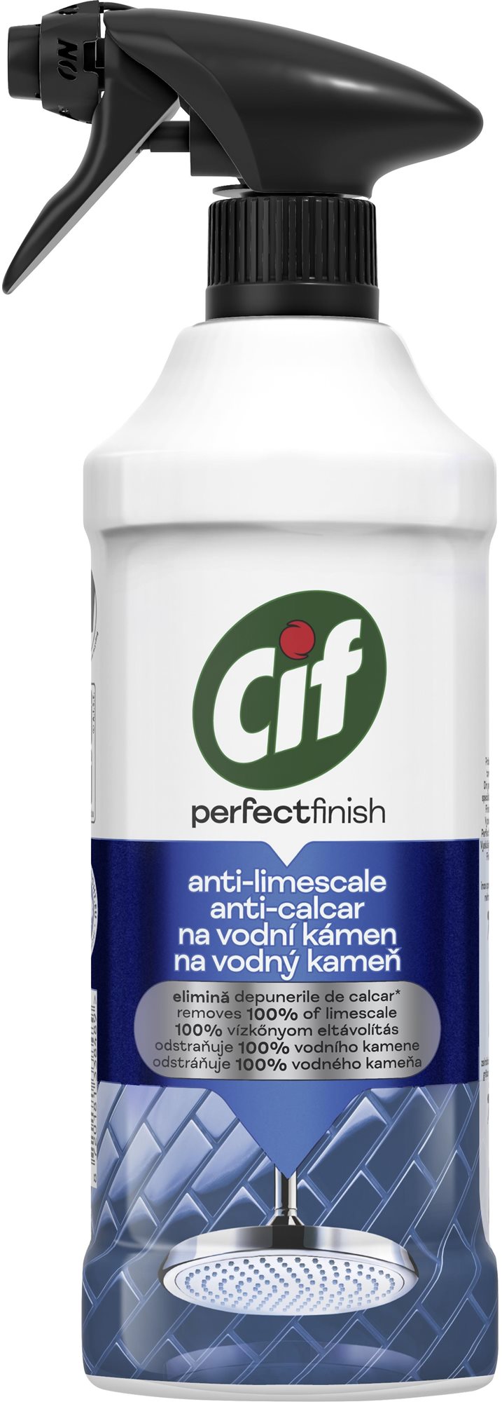 Vízkőoldó CIF Perfect Finish vízkő elleni tisztító spray 435 ml