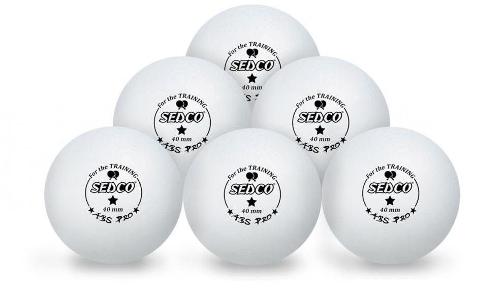 Míčky na stolní tenis SEDCO for TRAINING 1* CELL FREE 6ks bílá