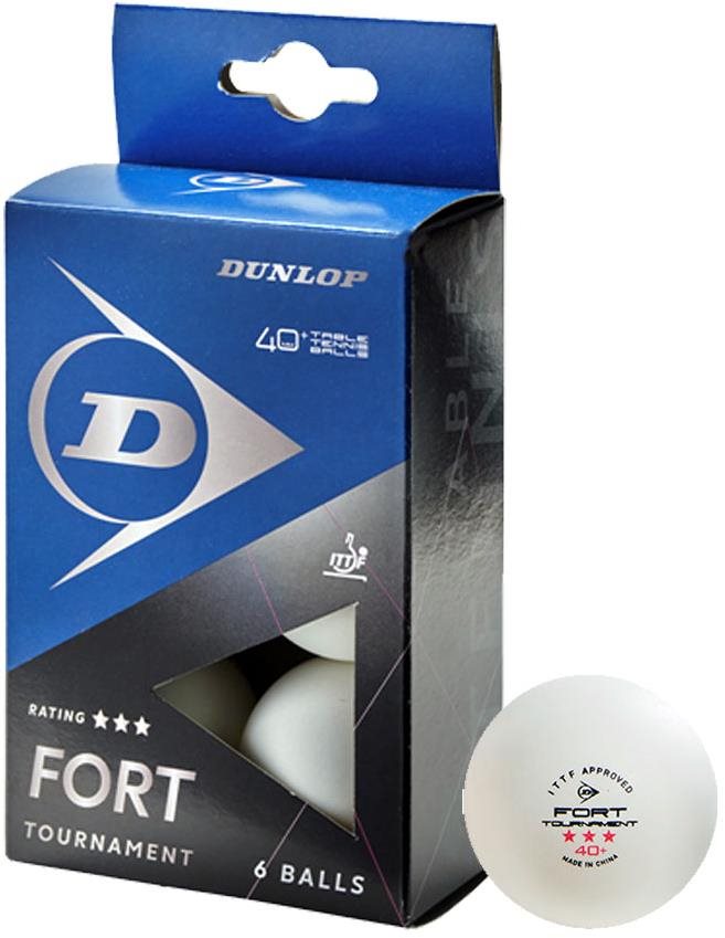 Pingponglabda DUNLOP Fort Tournament 40+*** (6 db) fehér