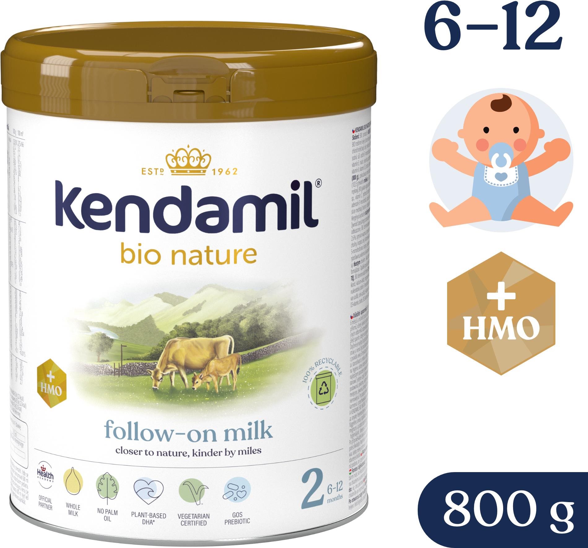 Bébitápszer Kendamil BIO Nature 2 HMO+ (800 g)