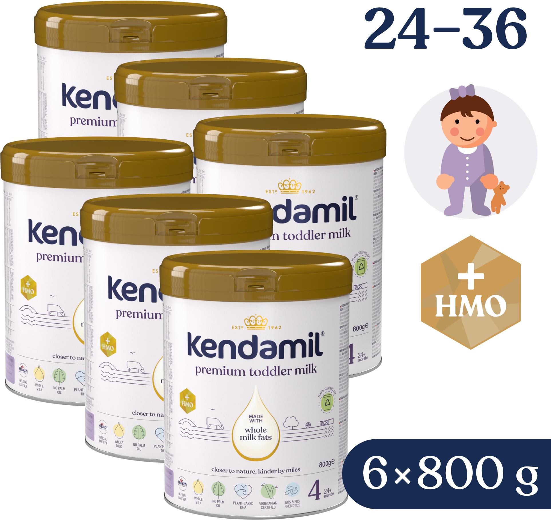 Bébitápszer Kendamil Premium 4 HMO+ (6× 800 g)
