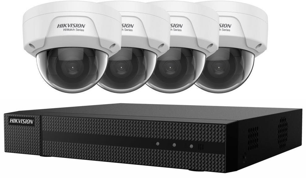 Kamerarendszer HIKVISION HiWatch KIT dome 1x NVR HWN-2104MH-4P(C) 4x IP kamera HWI-D121H(C)