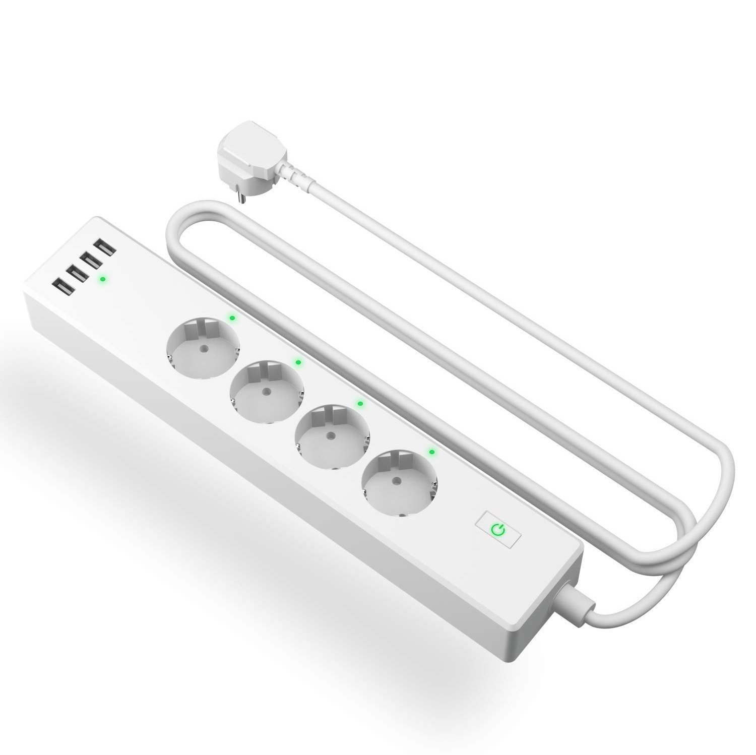 Okos konnektor Meross Smart WiFi Power Strip 4 AC + 4 USB Ports