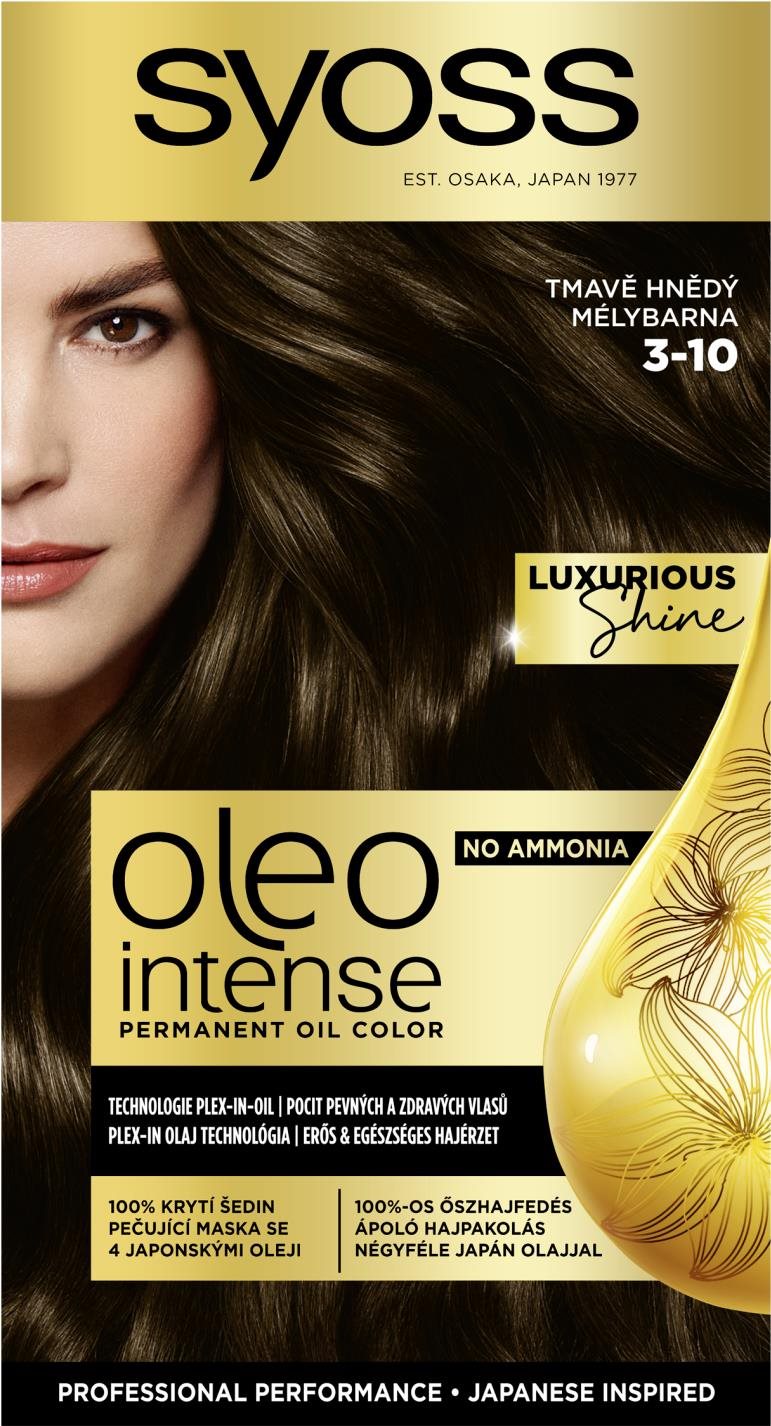 Hajfesték SYOSS Oleo Intense 3-10 - Mélybarna (50 ml)