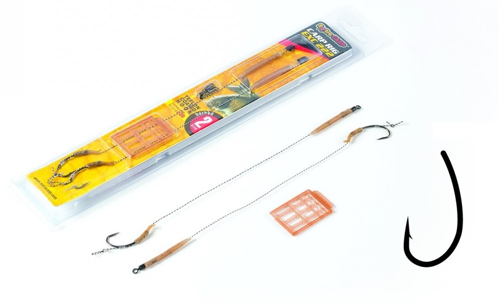 Horogelőke Extra Carp Boilie Rig EXC 222 6-os méret 25 lb 20 cm 2 db