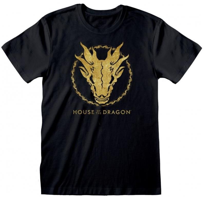 Póló House of The Dragon - Gold Ink Skull - póló XXL