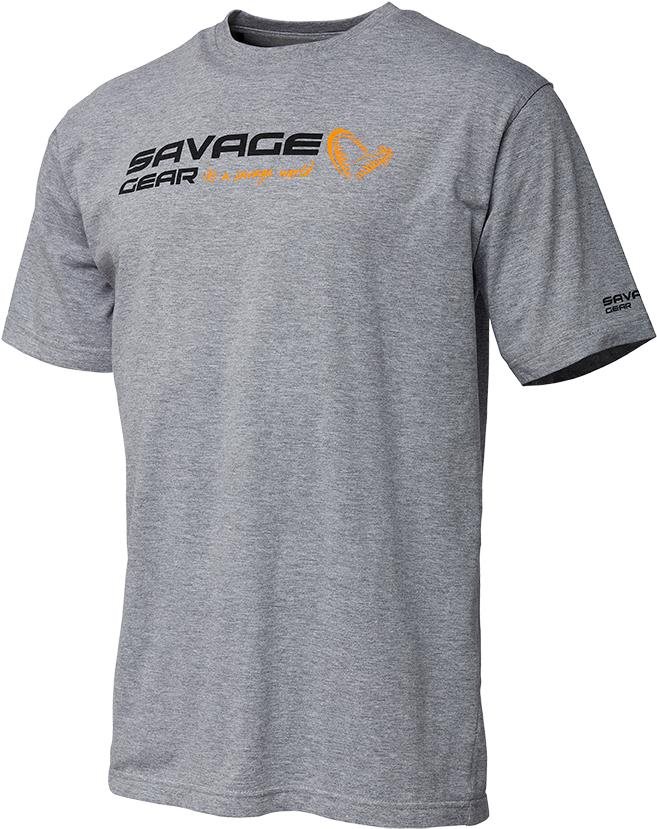 Póló Savage Gear Signature Logo T-Shirt Grey Melange