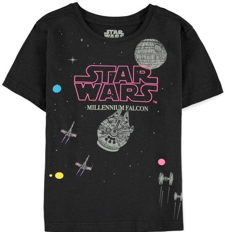 Póló Star Wars - Millennium Falcon + Death Star - gyerek póló