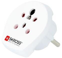 Utazó adapter SKROSS PA60 India-Israel-Denmark to Europe