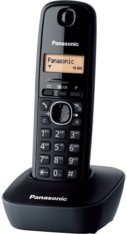 Vezetékes telefon Panasonic KX-TG1611FXH Black