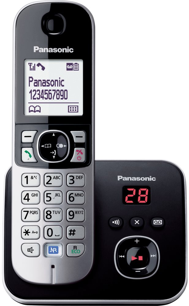 Vezetékes telefon Panasonic KX-TG6821FXB Black üzenetrögzítős