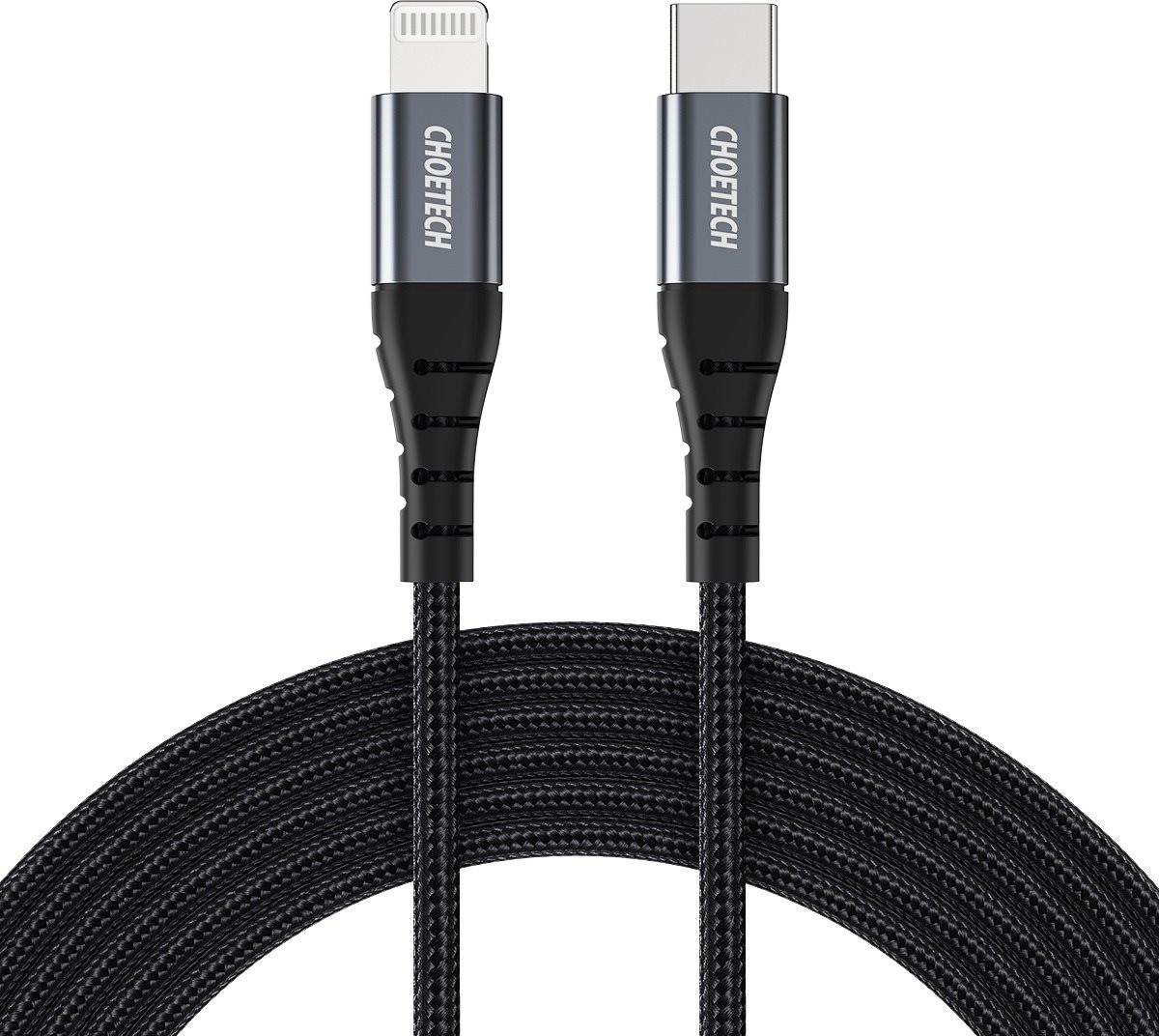 Adatkábel ChoeTech MFI CertIfied Type-c to Lightning 2m braid cable