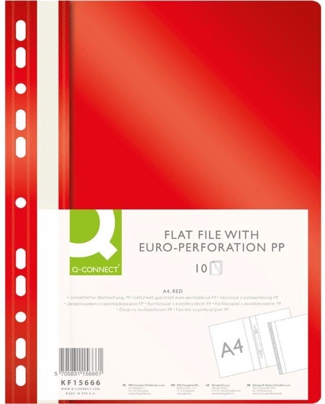 Iratrendező mappa Q-CONNECT A4 euro-perforálással PP