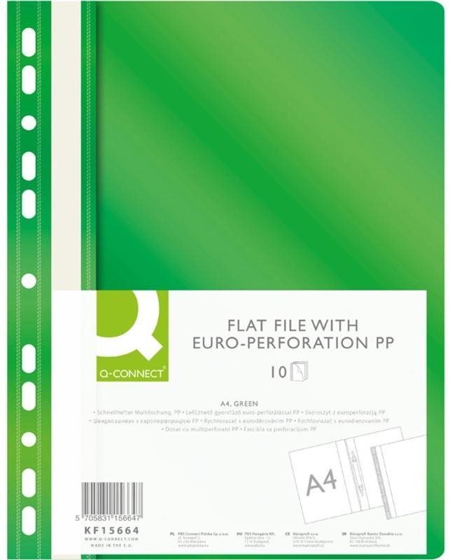 Iratrendező mappa Q-CONNECT A4 euro-perforálással PP