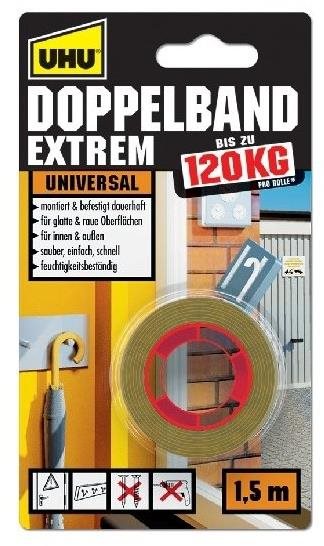 Ragasztó szalag UHU Doppelband EXTREM 120 kg 1