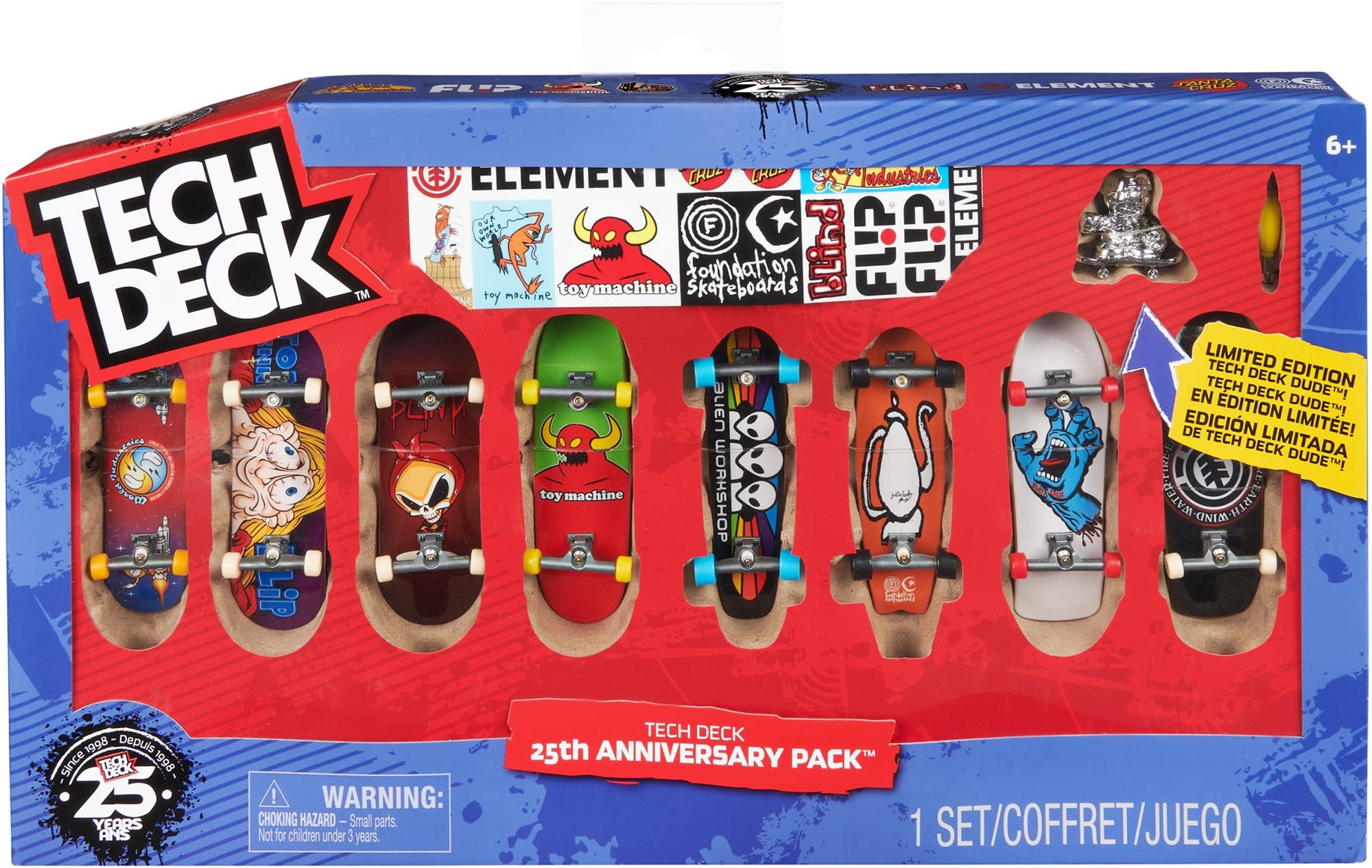 Fingerboard Tech Deck 8 balení k 25. výročí Tech Deck